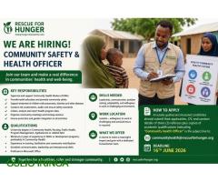 Community Safety & Health Officer Job Opportunity 2026