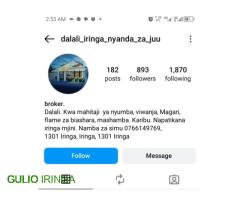 Dalali wa Nyumba Iringa | Viwanja, Mashamba na Magari