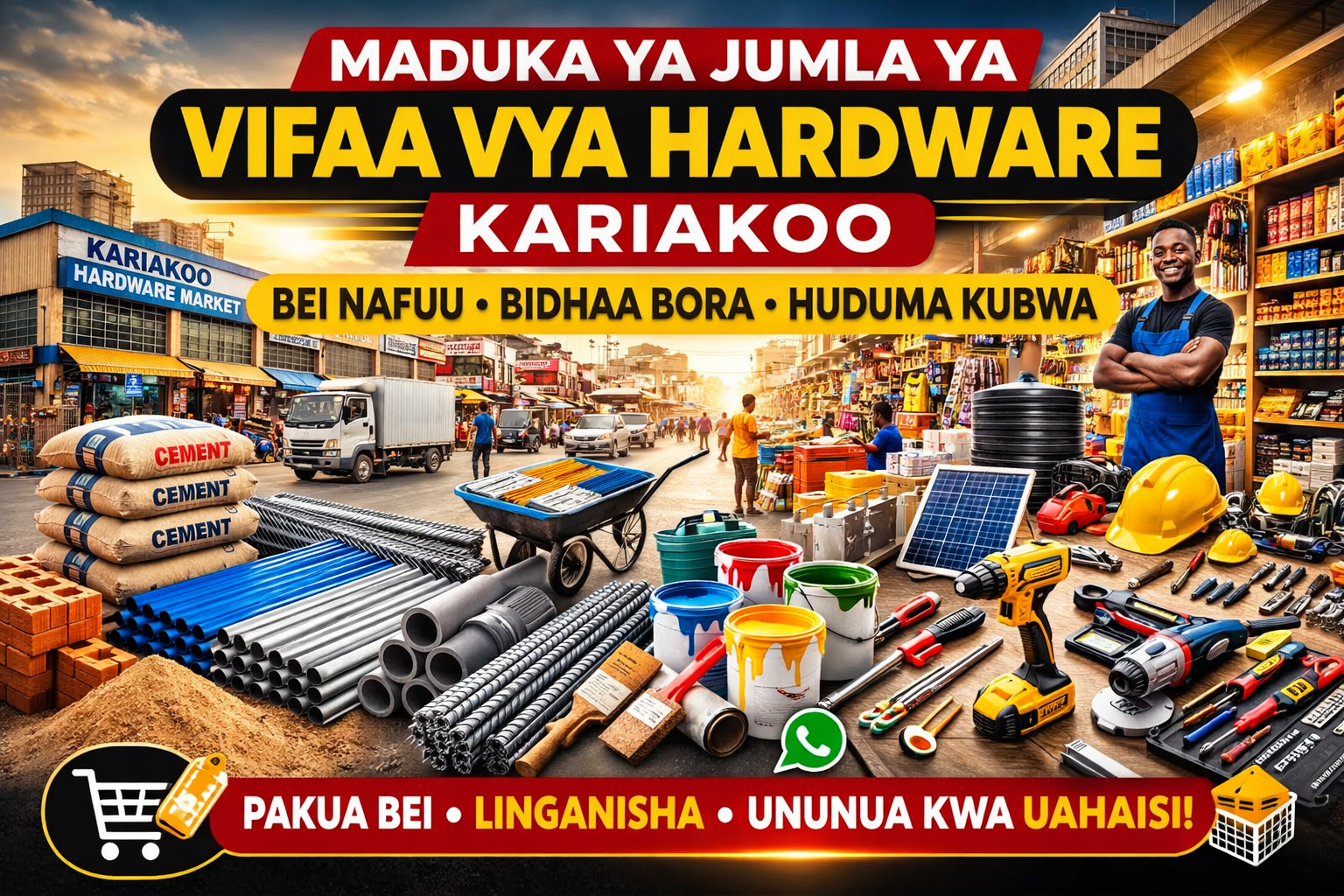 Mahali pa kupata vifaa vya hardware Kariakoo